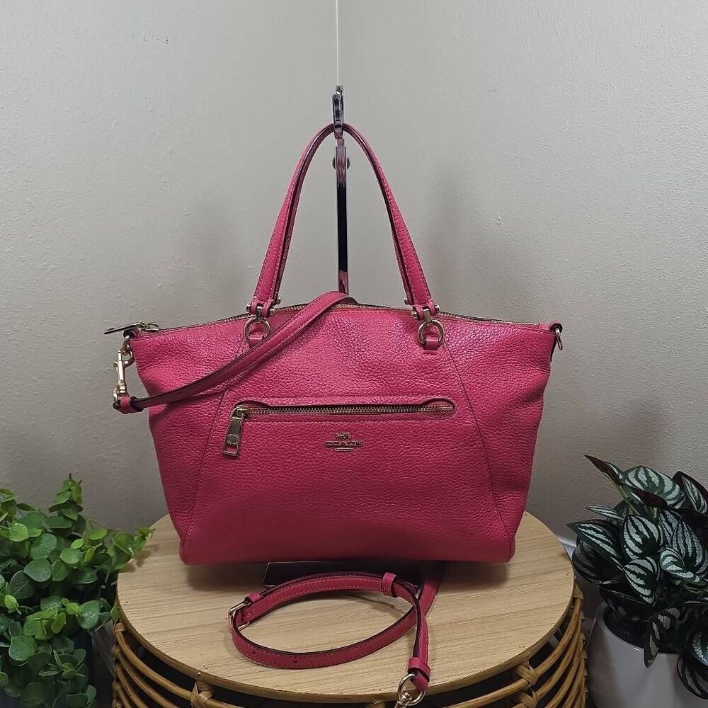 Coach Prairie Satchel Pebble Leather Shoulder/Crossbody Bag